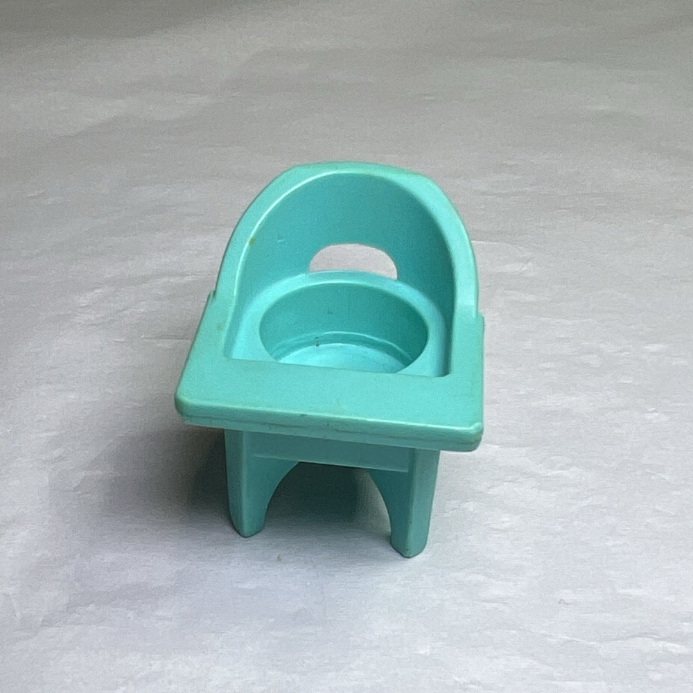 Fisher Price #761‎ Highchair 1975 Little People Play Family Nursery Set Blue
